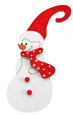 Фигурка Снеговик с шарфом 10*6
